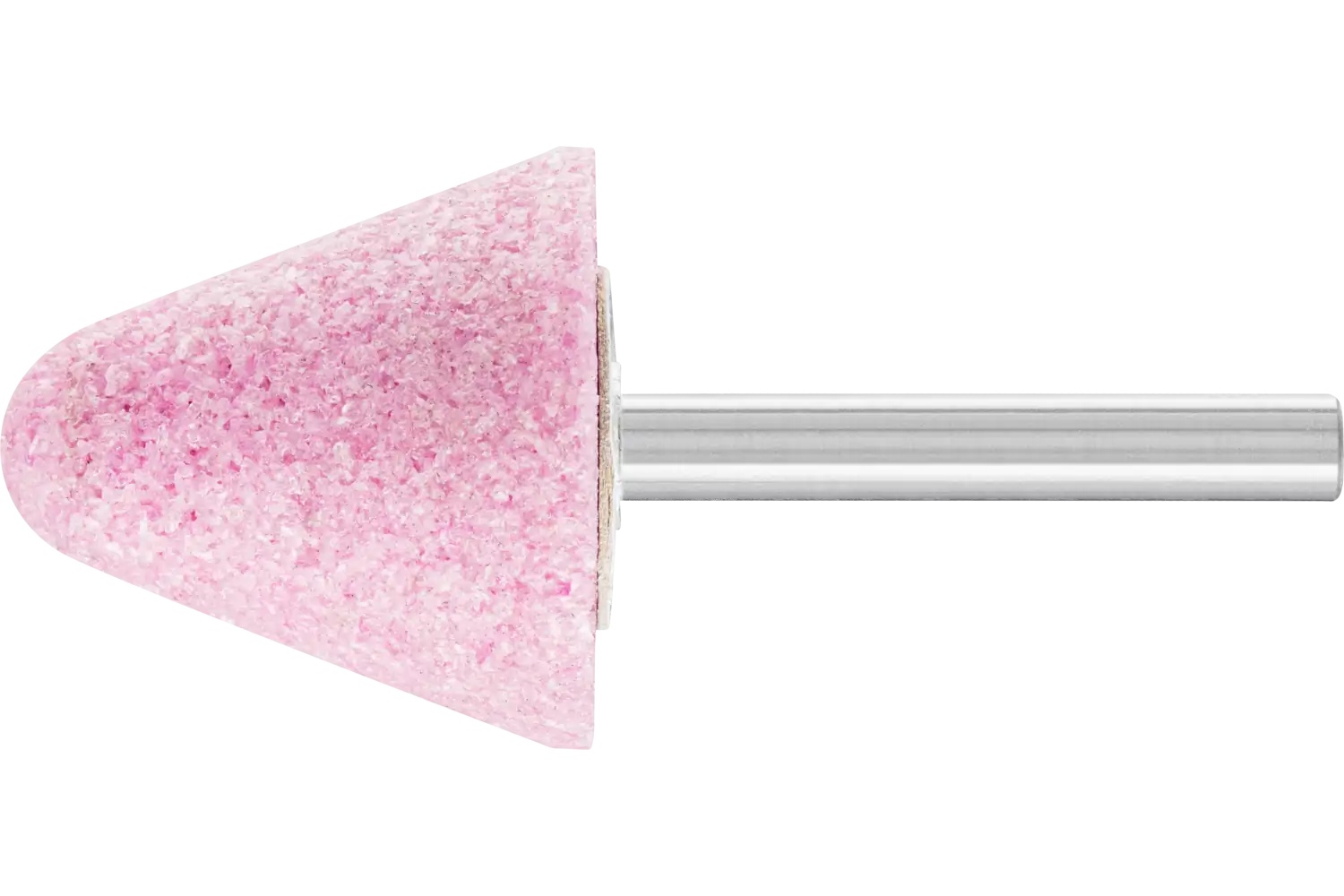 Picture of Pferd Vitrified Mounted Point, Steel Edge, 1-1/4" x 1-1/4, 30 Grit, A4, AO, 1/4" Shank